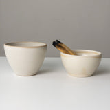 Stoneware Incense Bowl - Large - White
