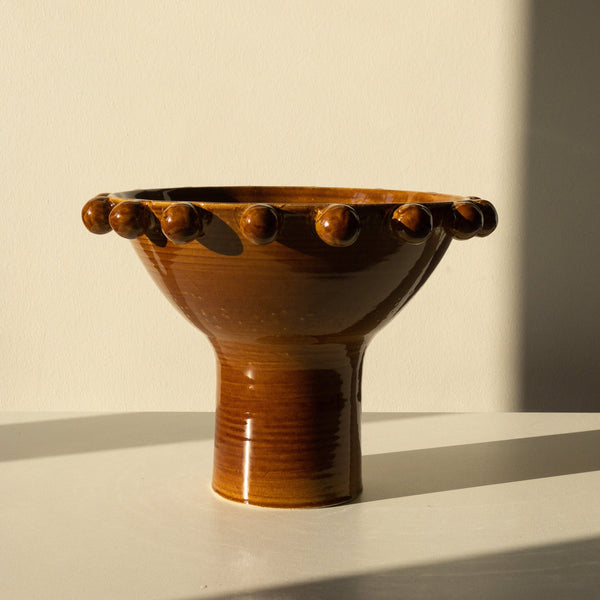 Pearl Centerpiece Bowl - Amber