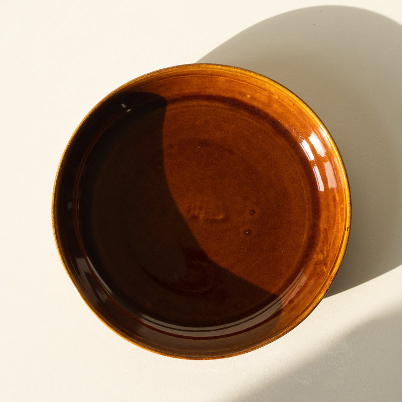 Deep Ceramic Plate - Amber