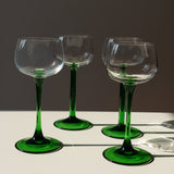 2x Vintage Luminarc Wine Glasses - Conical Stem