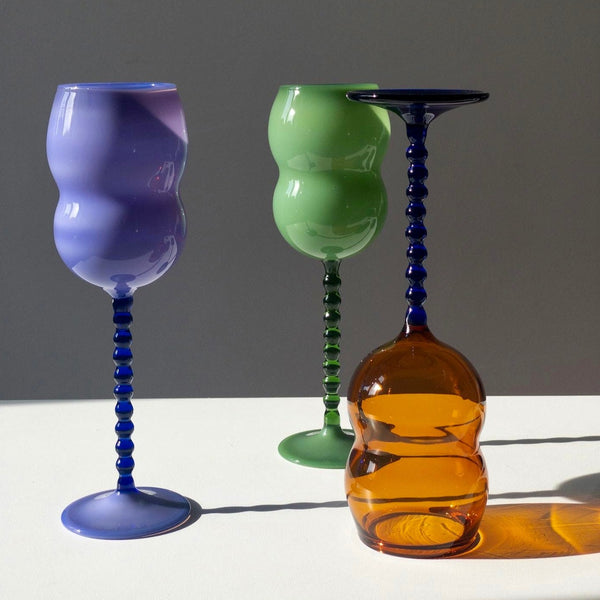 Dreamlike Weinglas - Amber/Blue - Ausstellungsstück