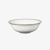 Japanese Bowl - White with brown border