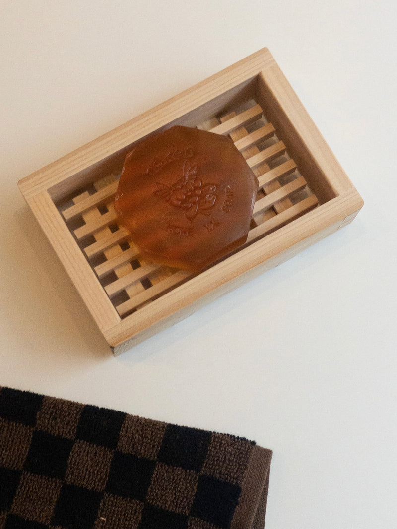 Japanische Hinoki Holz Seifenablage