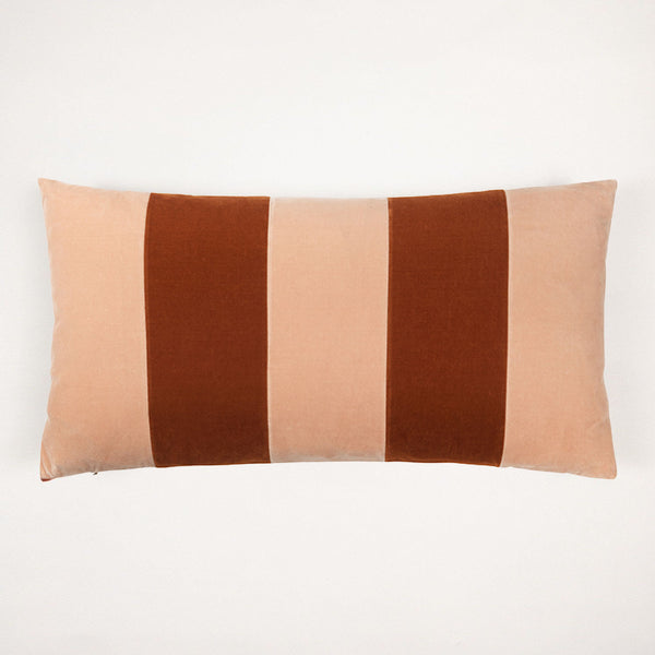 Cushion Stripe - Gips/Burnt Orange
