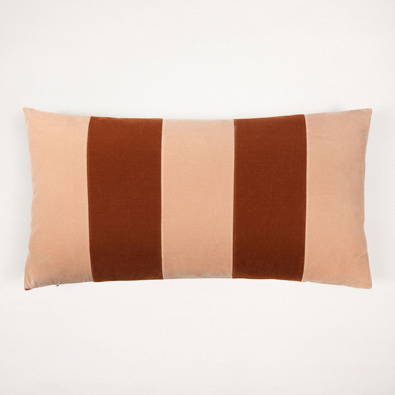 Cushion Stripe - Gips/Burnt Orange