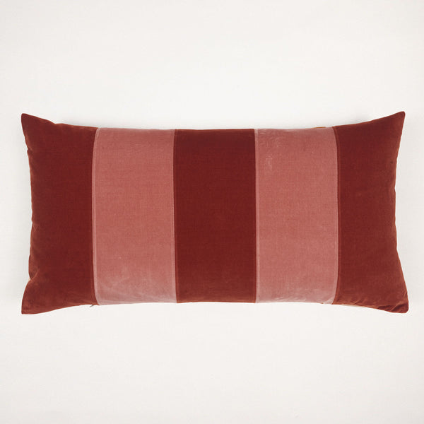 Cushion Stripe - Dark red/Blush