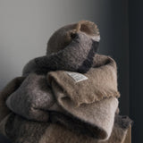 Alpaca and Wool Blanket - Brown