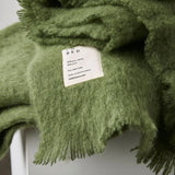 Decke aus Alpaka und Wolle - Olivgrün