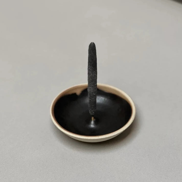 INCAUSA Stoneware Incense Holder - Black