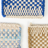 Pot Holders - Beige/Blue - One-of-a-kind Collection