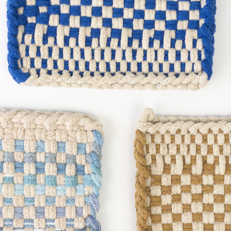 Pot Holders - Beige/Light Blue - One-of-a-kind Collection