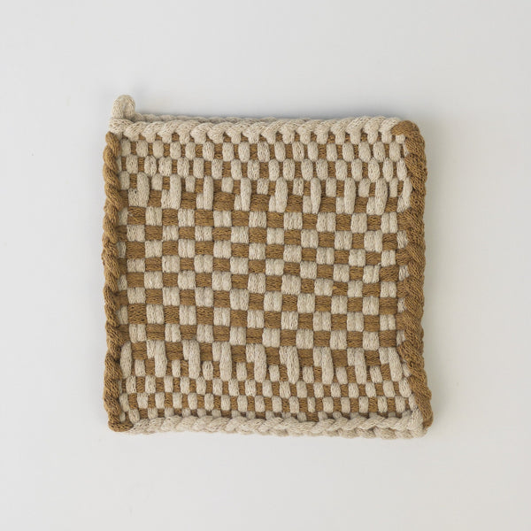 Pot Holders - Beige/Ocher - One-of-a-kind Collection