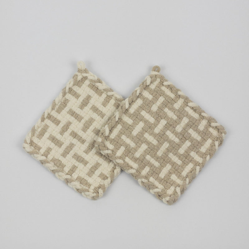 Potholders - Beige/White - Seedling Collection