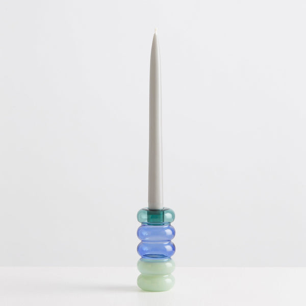 Petite Pauline Candle Holder - Large - Teal/Azure/Mint