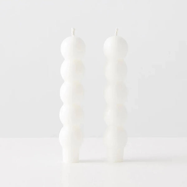 Volute Candles Set of 2 - White