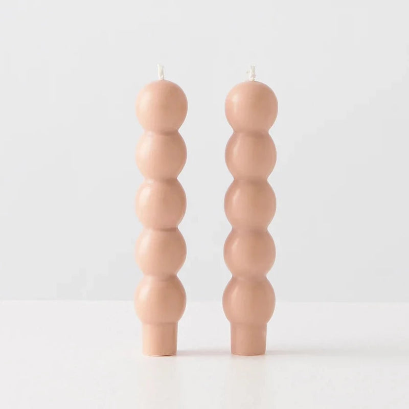 Volute Candles Set of 2 - Sable