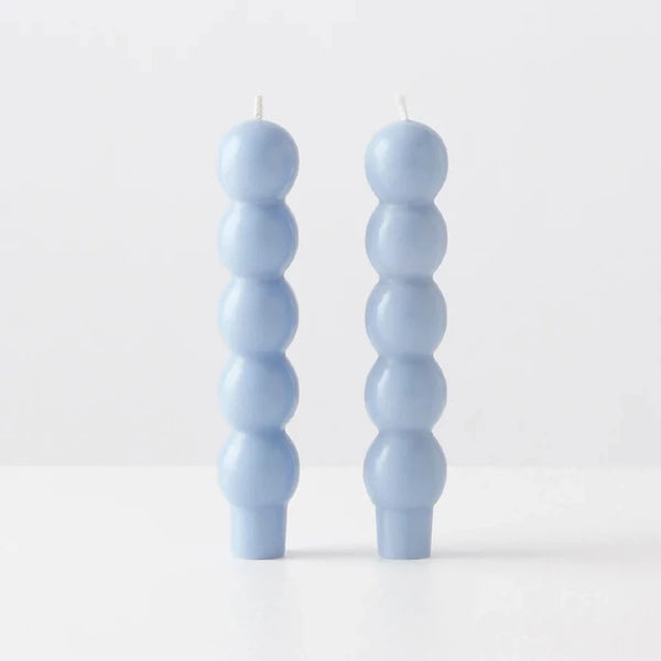 Volute Candles Set of 2 - Sky