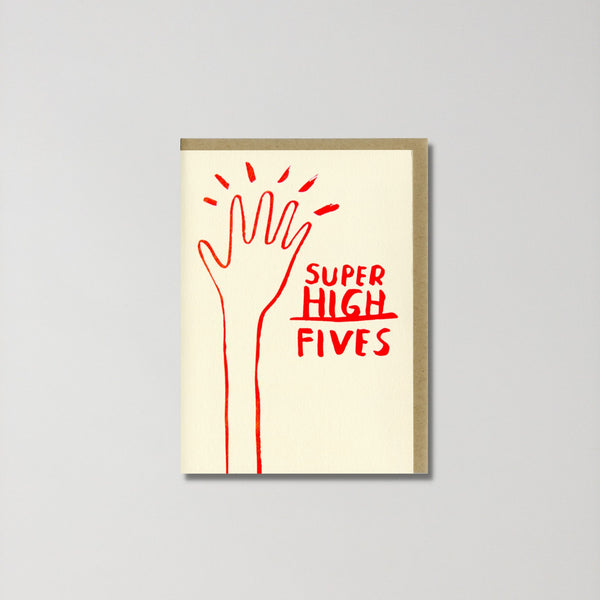 Grußkarte 'Super high fives'