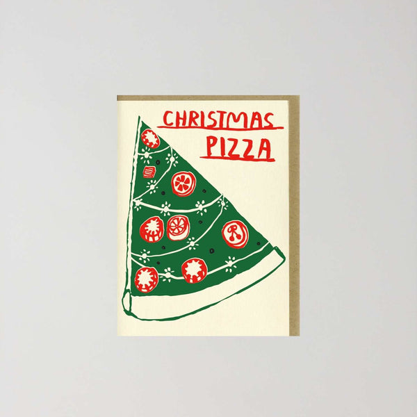Greeting Card 'Christmas Pizza'