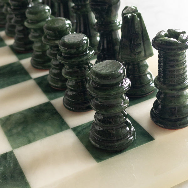 Vintage Schachbrett aus Alabaster