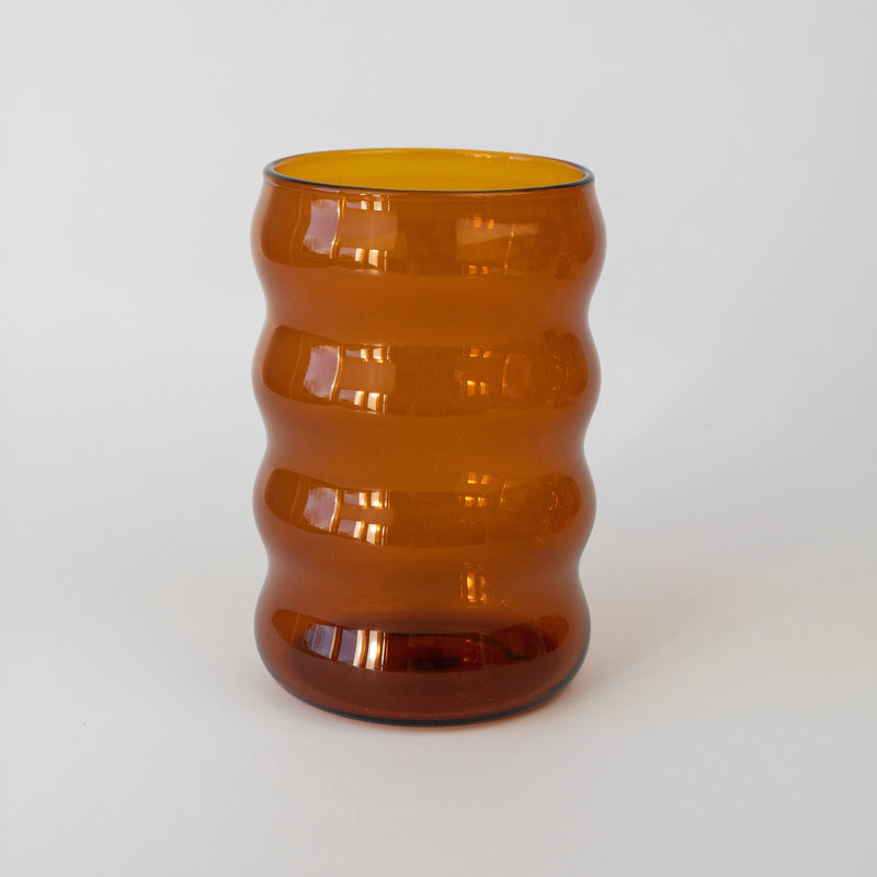 Ripple Glass - Amber - Large